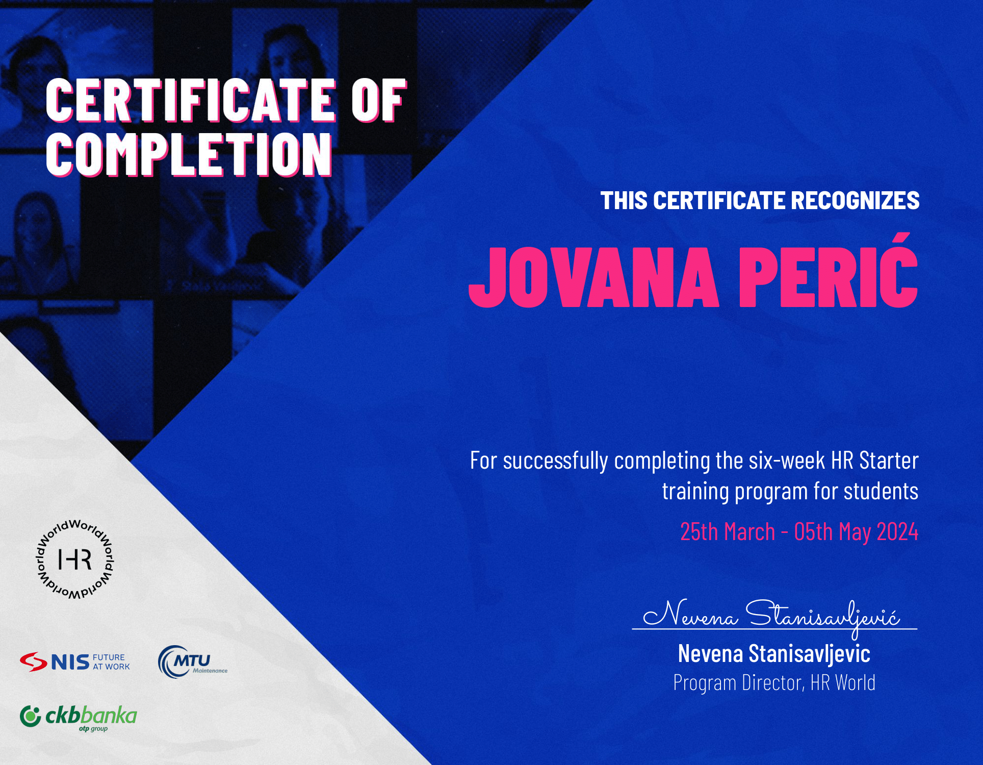 HR Starter Certificate